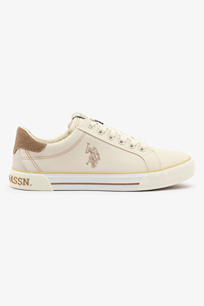 U.S. Polo Assn. Women's Casual Sneakers - Beige Fashionable Low-Top Design