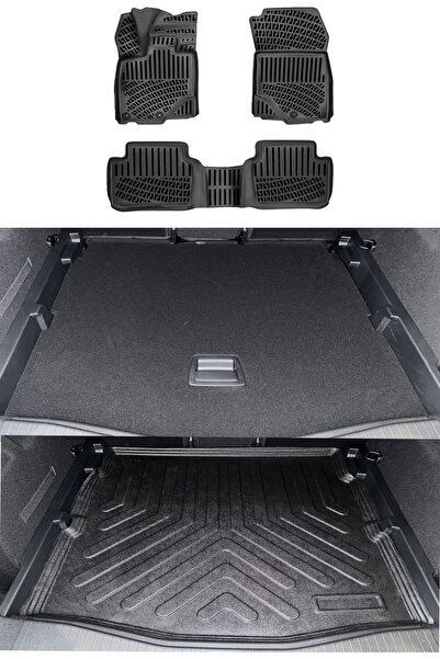 Rizline C5 Aircross 2025 Sonrası 1.2 Mild Hybrit 3D Havuzlu Paspas ve Bagaj H...