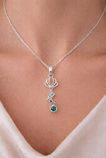 Shemora Deniz Kabuğu Tasarım Çelik Kolye Ucu