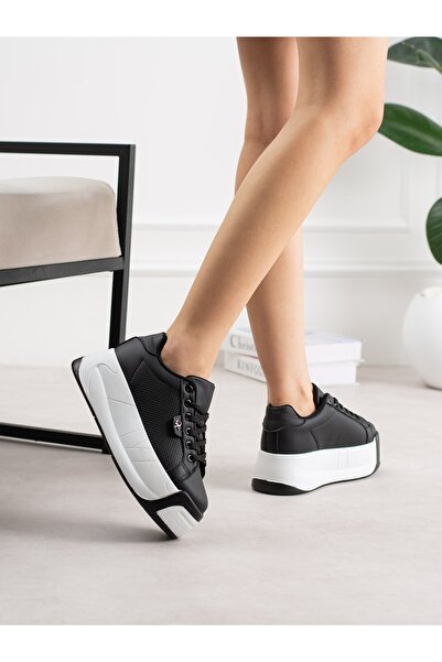 ALEMDAR AYAKKABI Capri̇ Black High-Top Women's Sneakers