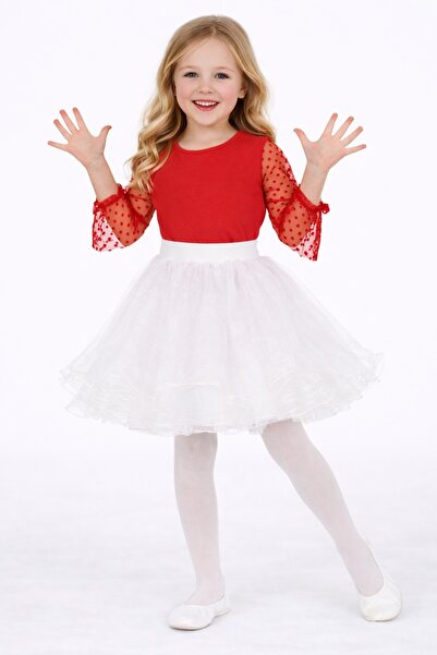 Nacar 23 Nisan 29 Ekim Gösteri Kıyafeti Kız Çocuk Tül Badi Etekli Şık Takım –...