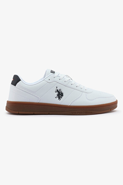 U.S. Polo Assn. Men's White Low-Top Sneakers - Durable and Stylish Casual Foo...