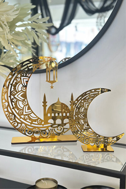 Shura Homeware Gold 2 ‘Li Ay Dekor Seti Ramazan Süsü Özel Seri