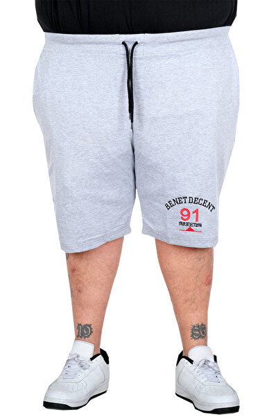 ModeXL Mode XL Men's Large Size Shorts Be Net Decent 23406 Gray Melange