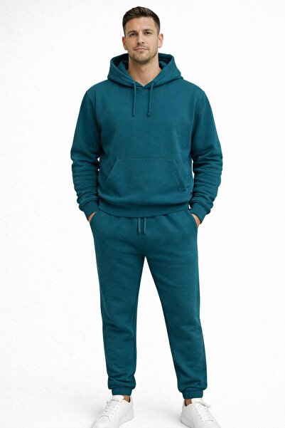 WENMİNG Men's Hooded Tracksuit Set 3 Yarn Regular Thick Fabric Comfortable Fi...