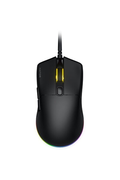 HATOR Pulsar 3, usb, wired, 12000 dpi, black