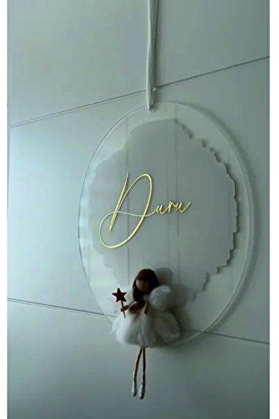 Magnet Beyaz Pleksi Peri Kızı Kapı Süsü