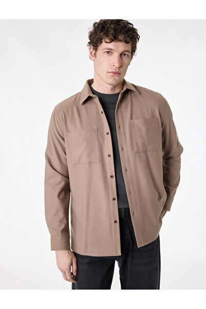 Koton Regular Fit Pocketed Classic Collar Long Sleeve Shirt