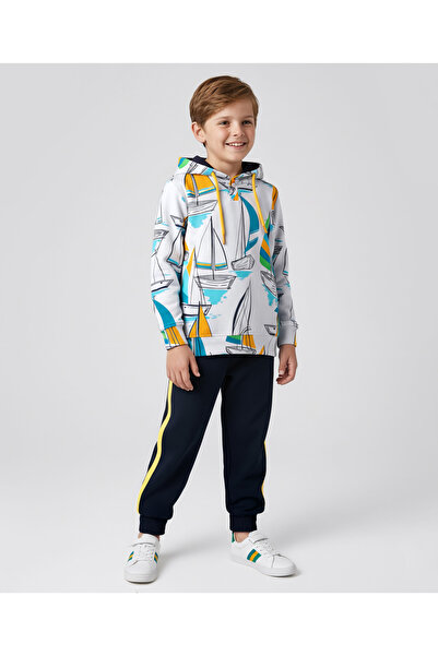 Ollington St. طقم سويت شيرت بغطاء رأس وأكمام طويلة من القطن المحبوك من لوبير،...