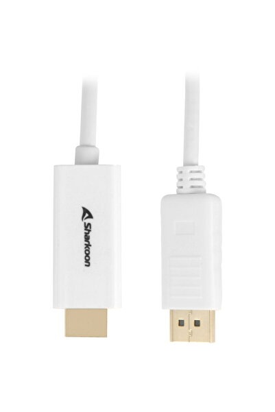 SHARKOON Displayport 1.2 to HDMI 4K White 2m ACTIVE 4Kx2K 60hz cable adapter