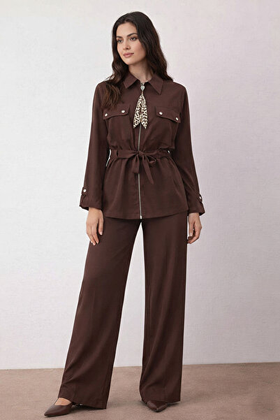 benguen Scarf Double Set N7203 Brown