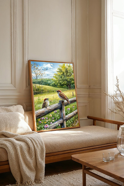 Dekorsiahome Tek Parça Ahşap Çerçeveli Tablo TK2753