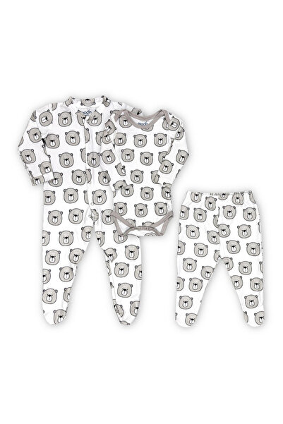 Moon Baby 3 in 1 Romper Bodysuit with Jogger - Bear Print