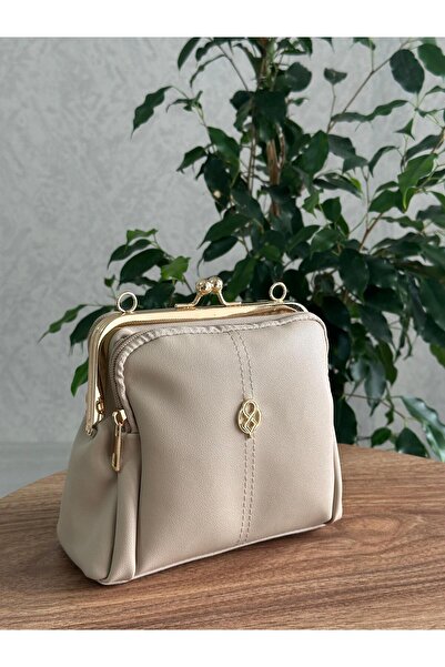 SÜYA Çanta & Kemer Kadın Klipsli Çok Gözlü Yumuşak Günlük El, Omuz Çantası