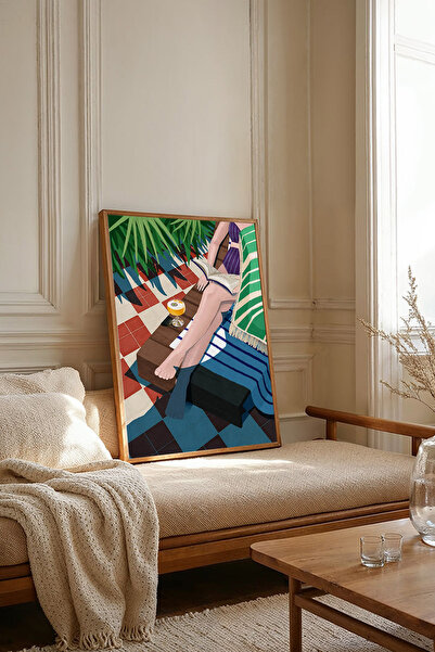 Dekorsiahome One Piece Wooden Framed Painting Tk2744