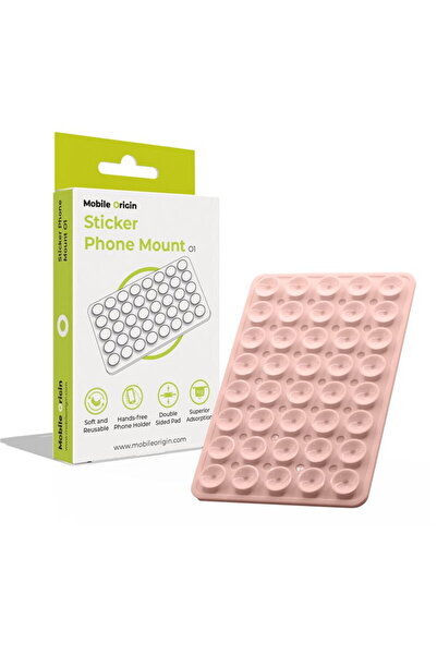 Mobile Origin Sticker Phone Mount O1, light pink