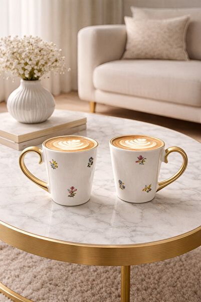 Yumuk Shop طقم أكواب فاخر من سلسلة فينتاج مكون من قطعتين 200 مل