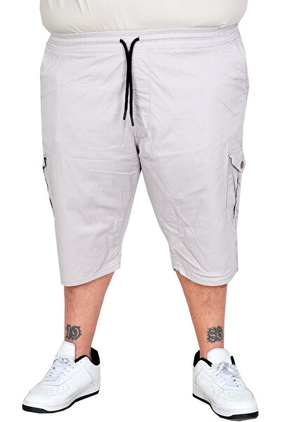 ModeXL Mode XL Large Size Men's Capri Cargo Pocket Valencia 21404 Stone Color