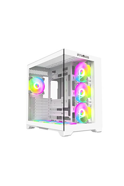 Strong Syrax 7x 120 Mm Fanlı RGB Buton Kontrollü 600W 80+ Akvaryum Beyaz Gami...