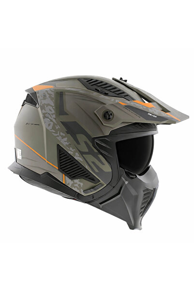 LS2 DRIFTER DEVOR MAT KUM KASK (SİYAH VİZÖR)