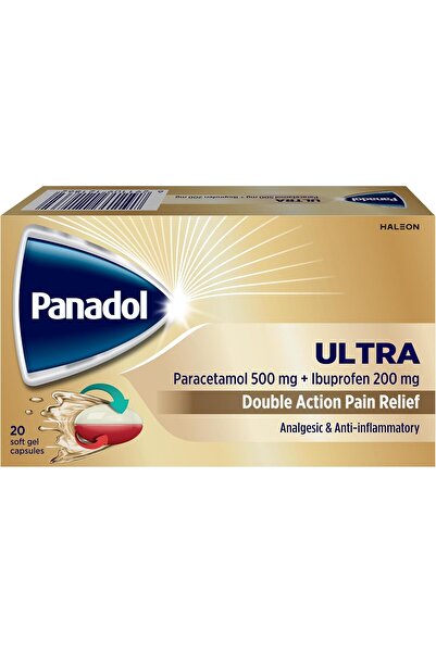 Panadol Ultra Pain Relief Capsules – 500 mg + 200 mg – Double Action Fast Pai...