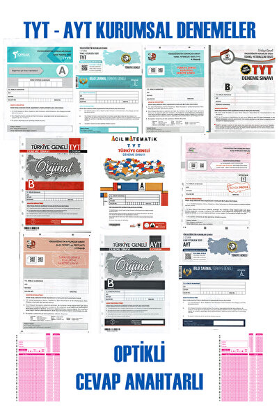 Bilgi Sarmal Yayınları TYT AYT Kurumsal Deneme Seti (3D Bilgi Sarmal Orijinal...