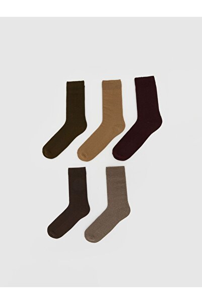 LC Waikiki Lcw Accessories Brown Men's Socks 5-Pack