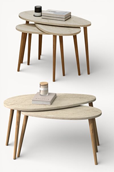 Monte Sehpa Spline orta sehpa ve zigon sehpa salon seti