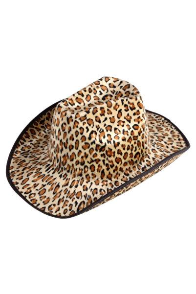FDM Palarie cowboy anii 80 animal print Leopard
