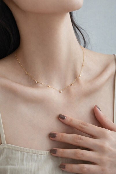 Ilinaa Simple Style Round Stainless Steel Necklace