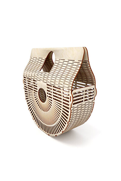 Amco Semicircle wooden purse 30x30x10 cm