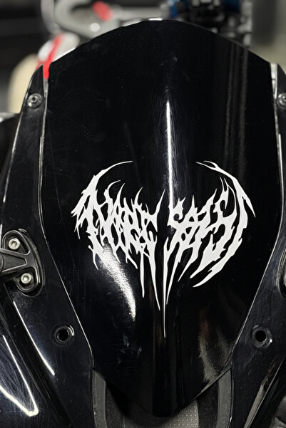 Banxtre ملصق قبلي على الطراز القوطي متوافق مع الزجاج الأمامي للدراجات النارية...