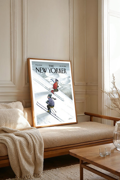 Dekorsiahome Επιτραπέζια εικόνα με ξύλινο πλαίσιο ενός τεμαχίου NewYorker TK2782