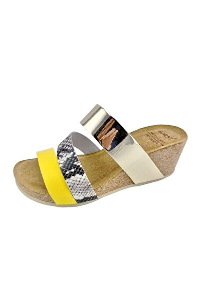 VESNA Sandale din piele V-023 auriu-galben