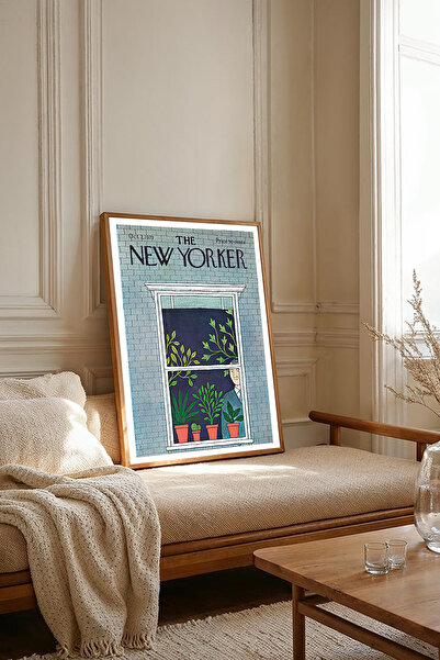 Dekorsiahome One Piece Wooden Framed Newyorker Cover Painting Tk2784