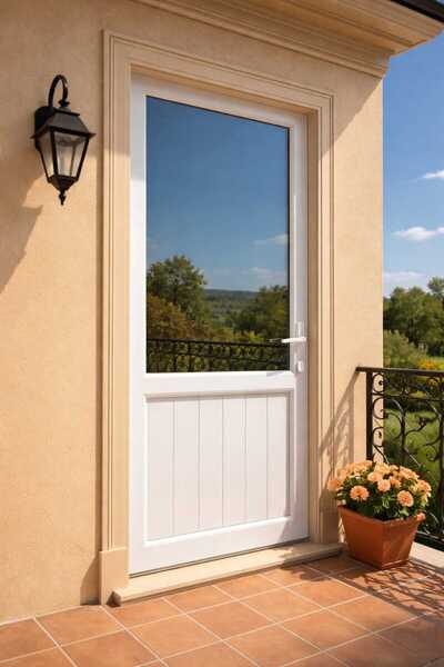 şekerdecorium PVC Beyaz Balkon Kapısı 80*220 (Sağ Ve Sol) – Isı Yalıtımlı, Da...