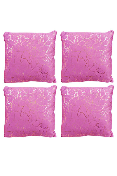 Bumedo Gold Foil Patterned Set of 4 Decorative Throw Pillow Covers – 42X42 cm...