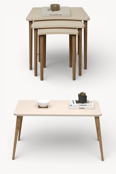 Monte Sehpa Soul orta Nero Zigon Sehpa Seti