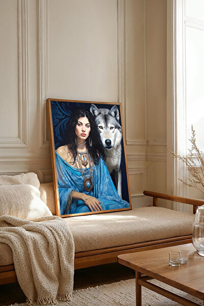 Dekorsiahome Tablou dintr-o singură bucată cu ramă din lemn TK2749