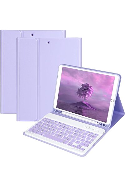TUROTTO iPad 7/8/9 Nesil 10.2 / Air 3 / Pro 10.5 Bluetooth Klavyeli Kalemlikl...