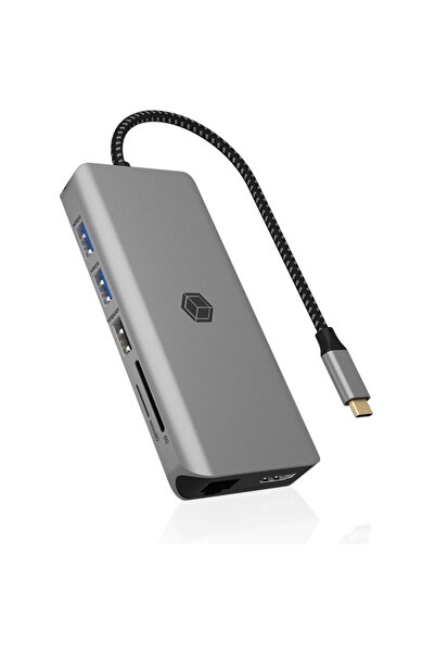 ICY BOX IB-DK4061-CPD, stație de andocare (antracit, USB-A, USB-C, HDMI, citi...