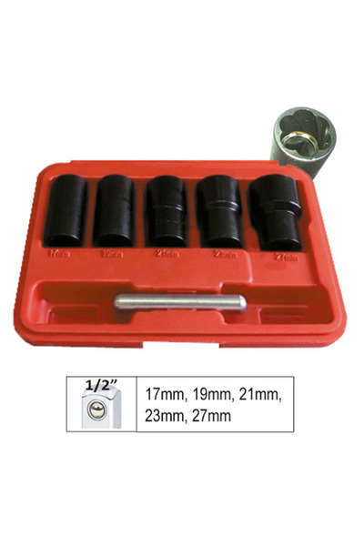 JBM Trusa Tubulare Striate 1/2` Pentru Suruburi Uzate Si Antifurt