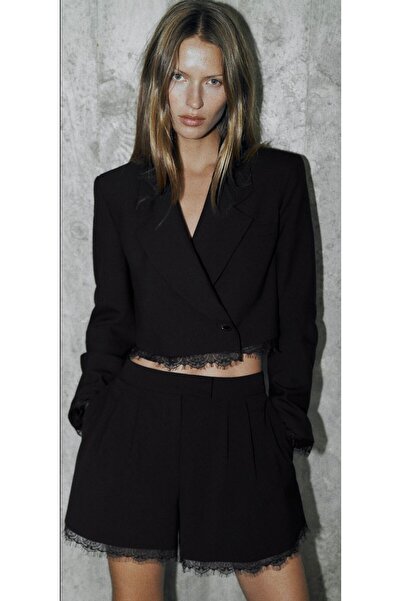 khar Lace Trimmed Short/Mini Party Shorts