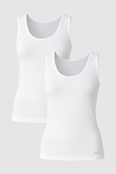 Kom Women's Cotton/Modal Thick Strap V-Neck 2-Piece Undershirt (Socks Are a G...