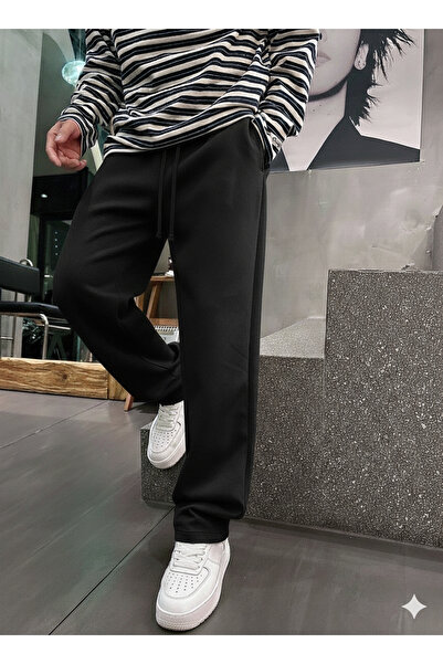 Modivibe Black Baggy Loose Cut Sweatpants