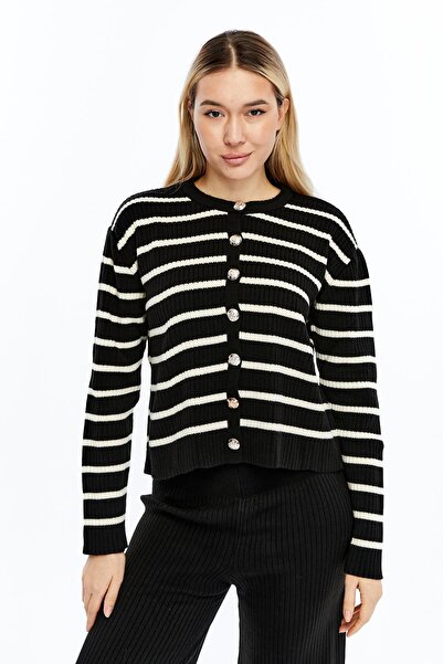 Select Moda Women's Striped Spanish Long-Sleeved Knitwear Set