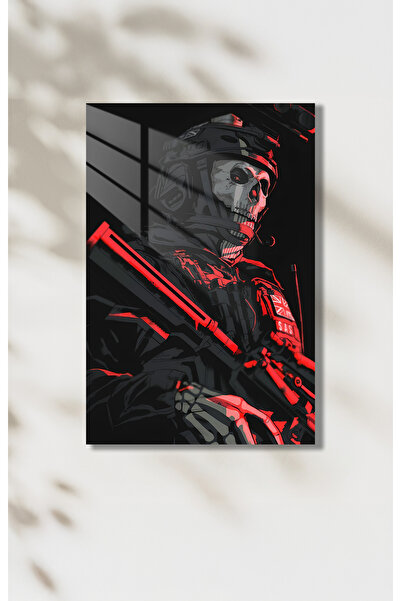 PESHLİSTORE Call of Duty Skull Soldier HD Metal Poster – Modern Savaş Gamer D...