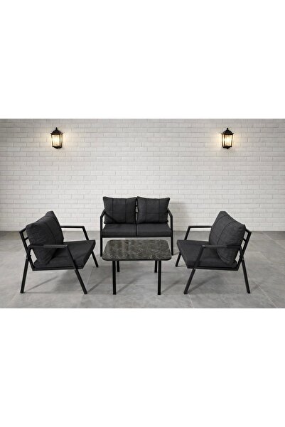 MB GARDEN FURNITURE DREAM Balkon, Bahçe Takımı, Cafe, Metal Kanepe, Koltuk Ta...