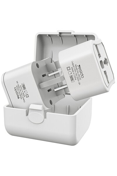 Yesido Adaptor de priză universal, 750W - (MC25) - Alb