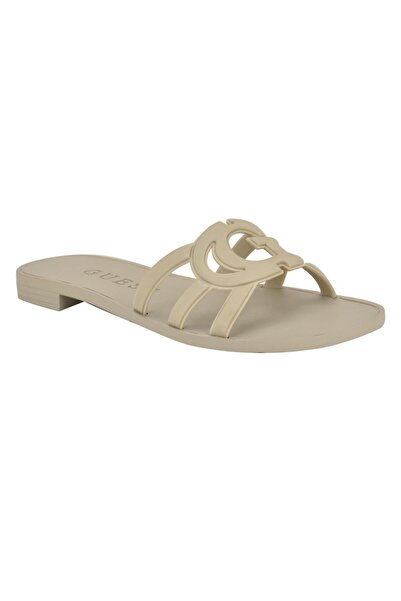 Guess Elyho Jellie Logo Cutout Flat Sandals